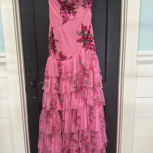 Sherri Hill | Dresses | Sherri Hill Pink Embroidered Dress | Poshmark